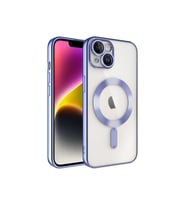 Apple iPhone 13 Uyumlu Kılıf Kamera Korumalı M-safe Wireless Şarj Özellikli Zore Demre Kapak (Lila)