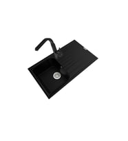 POLEX Cristalüx Granit Eviye P-02+Luxury Siyah