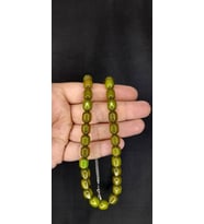 ÇUBUK KEHRİBAR TESBİH YEŞİL RENKLİ  KAPSÜL KESİM T-403 (Çok Renkli)