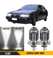 Fiat Tempra 1990-1999 Mercekli Far Ampulü Led Xenon Beyaz Şimşek Etkili CSP Led Lamba Uzun Kısa