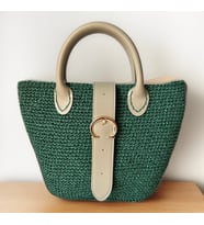 BYEhandmade El Yapımı Yeşil El Çantası