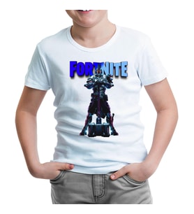 Fortnite - Ultima Knight Blue Beyaz Çocuk Tshirt