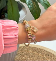 Pandora Kilit ve Anahtar Detaylı Çelik Bileklik