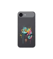 iPhone 17 Air ile Uyumlu Splash Bukalemun Tasarımlı Şeffaf Silikon Kılıf
