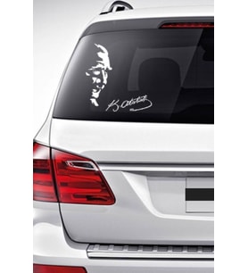 Atatürk İmza Oto Sticker 20 cm Kemal Atatürk İmzası
