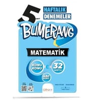 Günay Yayınları 5. Sınıf Bumerang Haftalık Denemeler Matematik (2022-2023) Günay Yayınları (Çok Renkli)