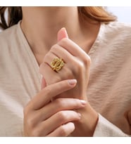 14 Ayar Altın Aşk Düğümü Ajda Model Yüzük (Sarı Altın)