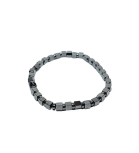 JTSS25DOB1540 HEMATİT GRİ JANTİ DOĞALTAŞ BİLEKLİK