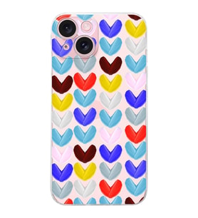 PrintiFy iPhone 15 ile Uyumlu Water Color 1  Kamera Korumalı Şeffaf  Kılıf