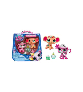 Littlest Pet Shop Minişler 2’Li Figür Seti S4 - 243&244 Fil Ve Babun