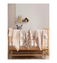 Müslin Örtü & Battaniye 3'lü Set %100 Pamuk Oeko-teks Sertifikalı 80x70 Cm
