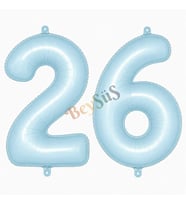 26 Rakam Folyo Balon Mavi Rengi (76 cm)