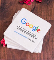 Kişiye Özel Google Tasarım Esprili Taş Bardak Altlığı