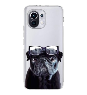 PrintiFy Xiaomi Mi 11 ile Uyumlu Köpek 3 Kamera Korumalı Şeffaf Kılıf