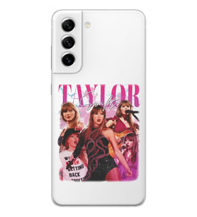 Samsung Galaxy S22 Uyumlu Taylor Swift Desenli Şeffaf Telefon Kılıfı