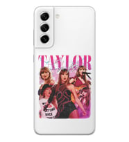 Samsung Galaxy S22 Uyumlu Taylor Swift Desenli Şeffaf Telefon Kılıfı