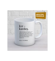 Kişiye Özel İsim Yazılabilir Kız Kardeş Anlamlı İstediğiniz Sözler YazılabilirKupa Bardak