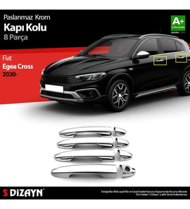 Fiat Egea Uyumlu Cross Krom Kapı Kolu 8 Parça. 2020 Üzeri Parça
