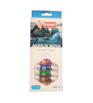 Akrilik Boya Tüp 12 Renk 9 ml Akrilik Boya 1 Paket (Karışık)