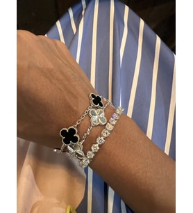 kararmaz çelik van cleef modeli kadın 3 lü set bileklik