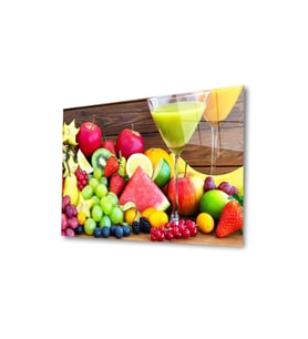 Miyrem Glasses Collection -A1^#  Meyveler Cam Tablo (Çok Renkli)