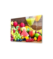 Miyrem Glasses Collection -A1^#  Meyveler Cam Tablo (Çok Renkli)