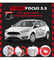 Ford Focus 3.5 Oto Araç Kapı Koruma Fitili 5metre Parlak Kırmızı Renk