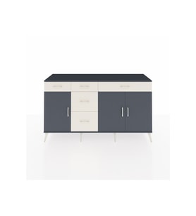 Kronos Konsol 2 Raflı 5 Çekmeceli 3 Kapaklı 176x59x99 Antrasit-Antrasit/Aytaşı