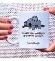 "Hep İsterim Yatayım" – İsme Özel Baskılı Kupa Bardak
