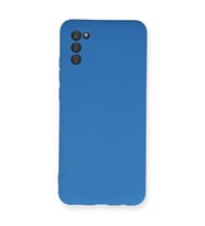 Samsung Galaxy A02s Kılıf Nano İçi Kadife Silikon - Mavi