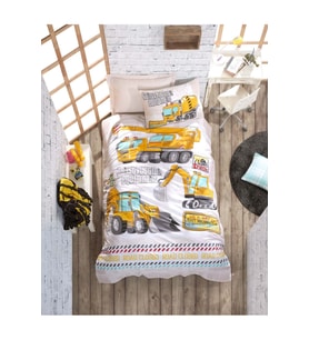 Cotton Box Junior Ranforce Nevresim Takımı Tek Kişilik Track Turkuaz Fıtted