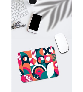 Renkli Geometrik Desenli Mouse Pad