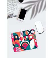 Renkli Geometrik Desenli Mouse Pad