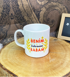 Benim Kahraman Babam Tasarımlı Kupa Bardak