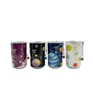 New-Max Sevimli Aksesuarlı Islak Mendil 4'lü Paket Toplam 96 Yaprak 24*4 Uzay Desenli (Beyaz)