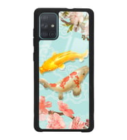Samsung A71 Uyumlu Koi Balığı Tasarımlı Glossy Telefon Kılıfı