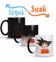 Dragonball Cheeky Smile Goku Sihirli Kupa Bardak Porselen
