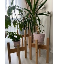 Ahşap Dekoratif Saksı Altlığı 3’lü 40*50*60 Cm