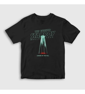 Presmono Unisex Çocuk Siyah Legend The Weeknd T-Shirt 158709tt