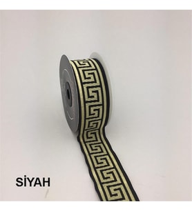 35062-Bordür - 10 mt Siyah-Altın