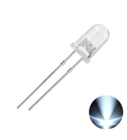 Led 5mm Beyaz Şeffaf (100 Adet)
