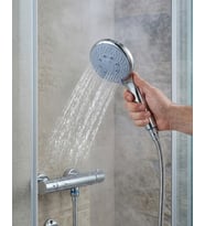Spiral Hortumlu 4 Kademeli El Duşu Seti Duvar Askılı Banyo Duş Başlığı