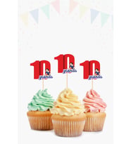 Pamuk Prenses Temalı * 10 (on) Yaşında Cupcake Süsü '10lu