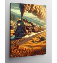 Kanvas Tablo Retro Tren