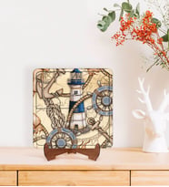 BK Gift Denizcilik Tasarımlı Ahşap Standlı Puzzle Çerçeve-2