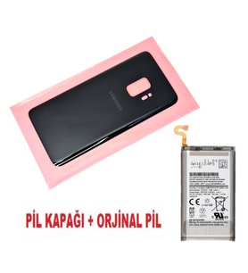 Tkgz Samsung Galaxy S9 Arka Pil Batarya Kapağı + PİL (CAM) SİYAH