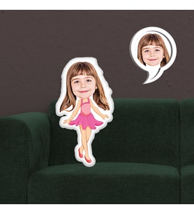 eJOYA Kişiye Özel Fotoğraflı Renkli Barbie Yastık 116137
