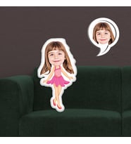 eJOYA Kişiye Özel Fotoğraflı Renkli Barbie Yastık 116137