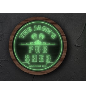 BK Gift Kişiye Özel Led Işıklı Yuvarlak Bar Tabelası, Işıklı Tabela, Bar Dekorasyonu, Duvar Dekoru, Home Bar Tabela-26