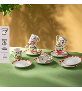 Emsan Cheerful 6'lı Kahve Fincan Takımı 100 ml